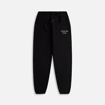 Fear of God Essentials Black Gold Fleece Sweatpant