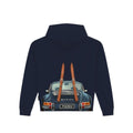 BF Oversized Backprint Hoodie CAR WITH SKIS - Oxford Blue