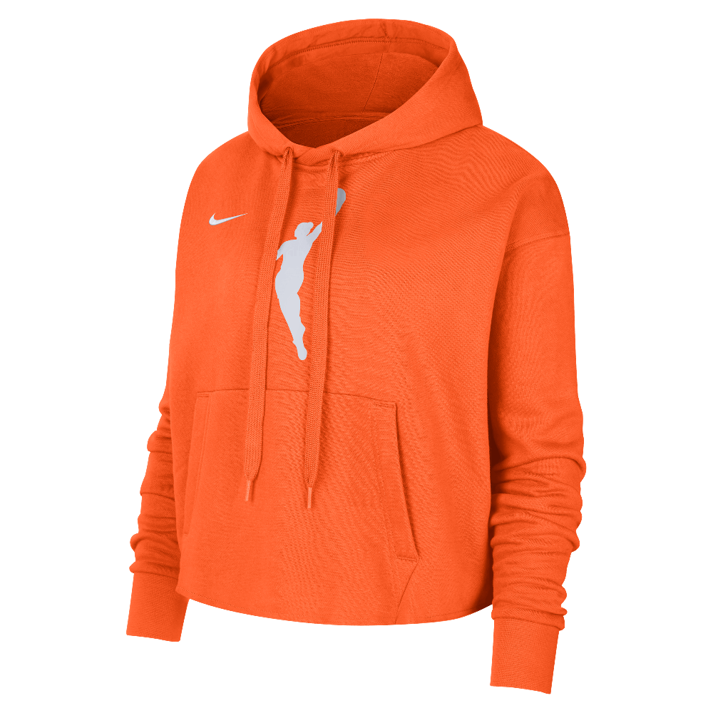Team 13 Courtside Women's Nike WNBA Cropped Pullover Hoodie Brilliant Orange/Brilliant Orange/White