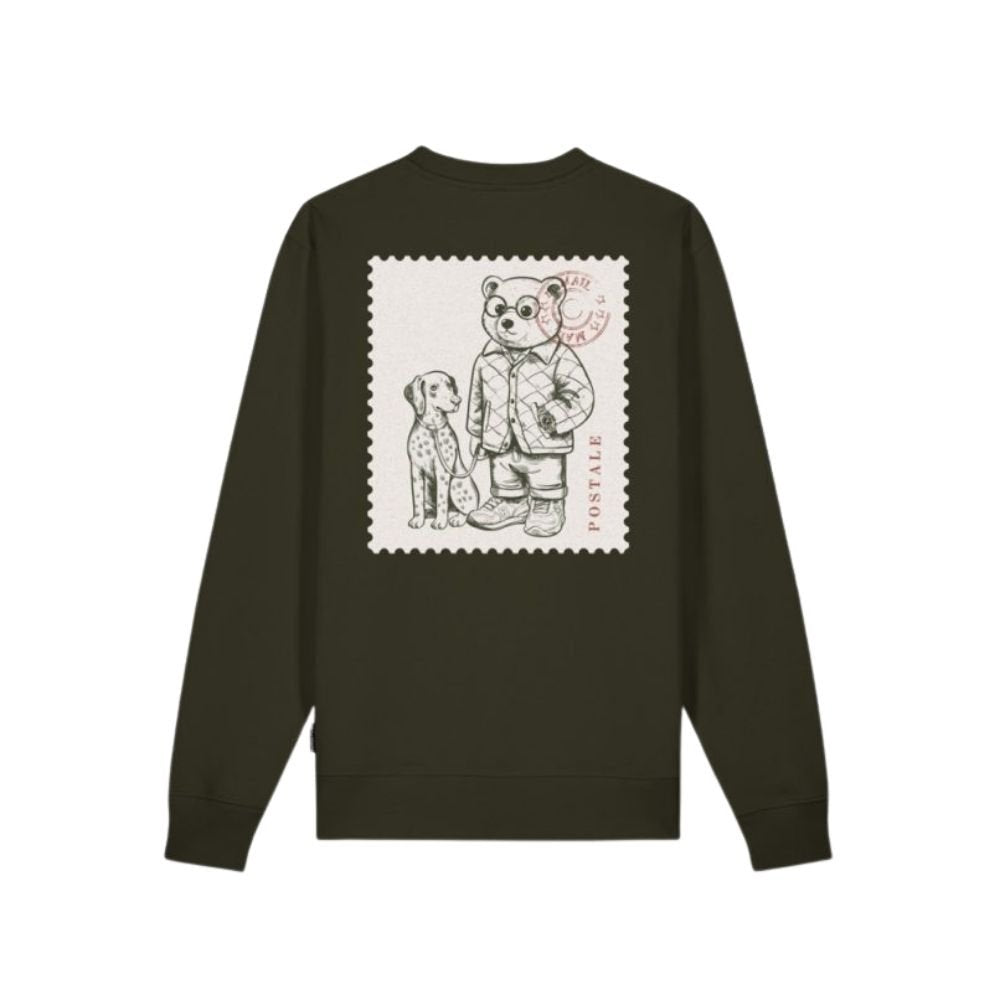 BF Backprint Pullover Filou 182 STAMP - Olive Green