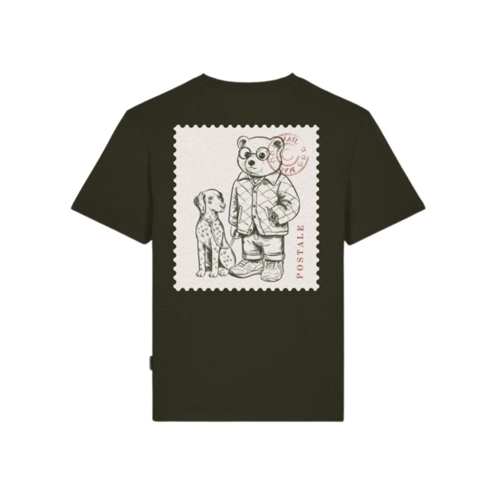BF Backprint T-Shirt Filou 182 STAMP - Olive Green
