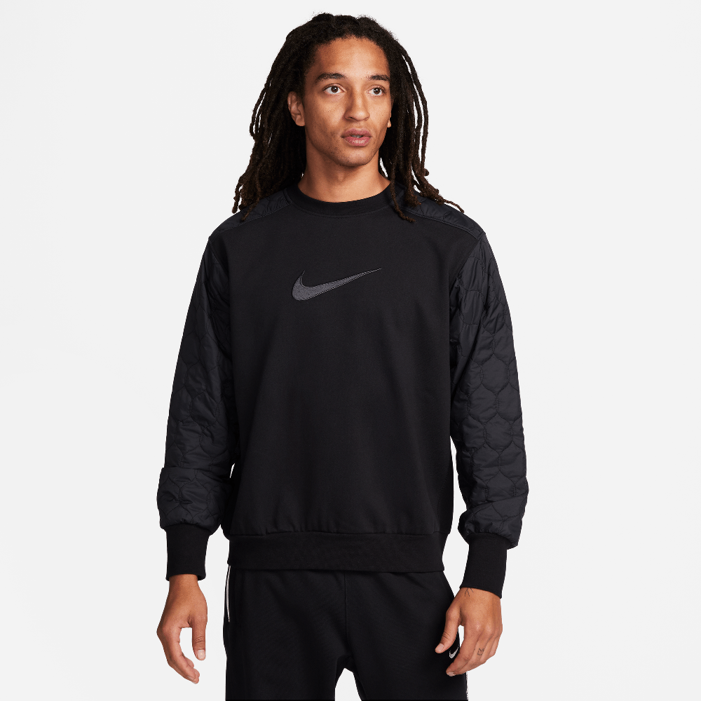Nike Standard Issue Men's Basketball Crew-Neck Sweatshirt Black/Anthracite