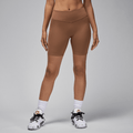 Jordan Sport Women's High-Waisted 7" Bike Shorts Archaeo Brown/White