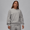 Jordan Brooklyn Fleece Women's Crew-Neck Sweatshirt Dark Grey Heather/White