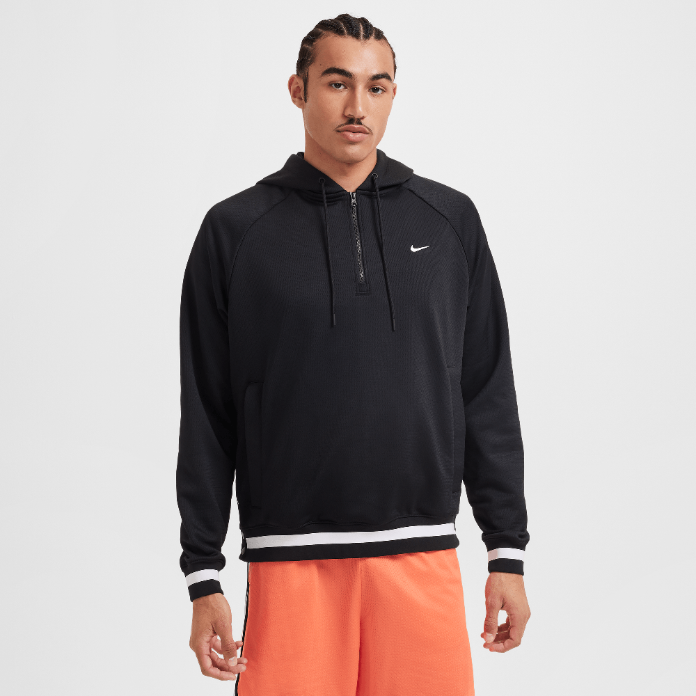 Nike DNA Men's Therma-FIT 1/4-Zip Basketball Hoodie Black/White