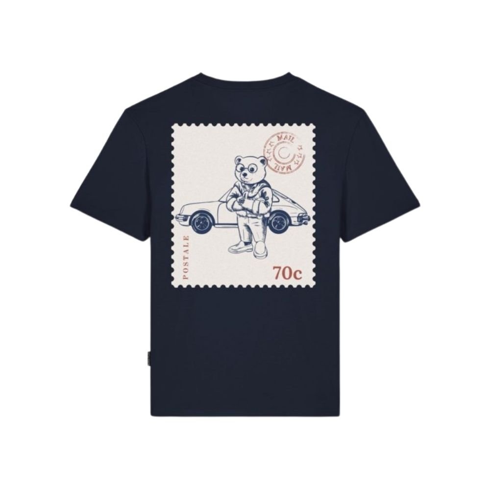 BF Backprint T-Shirt Filou 186 STAMP - Oxford Blue