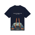 BF Oversized Backprint T-Shirt CAR WITH SKIS - Oxford Blue