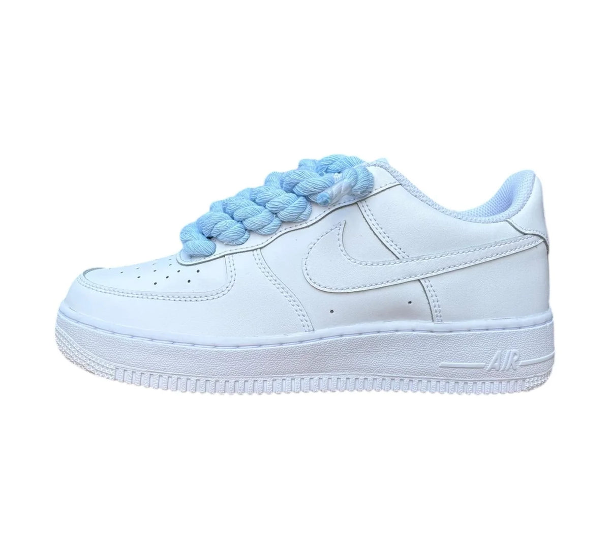 Nike Air Force 1 Low '07 White Baby Blue Rope Lace