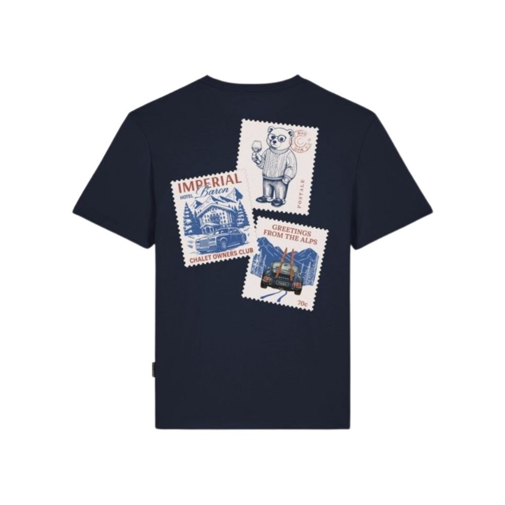 BF Backprint T-Shirt Filou 181 WINTER STAMPS - Oxford Blue