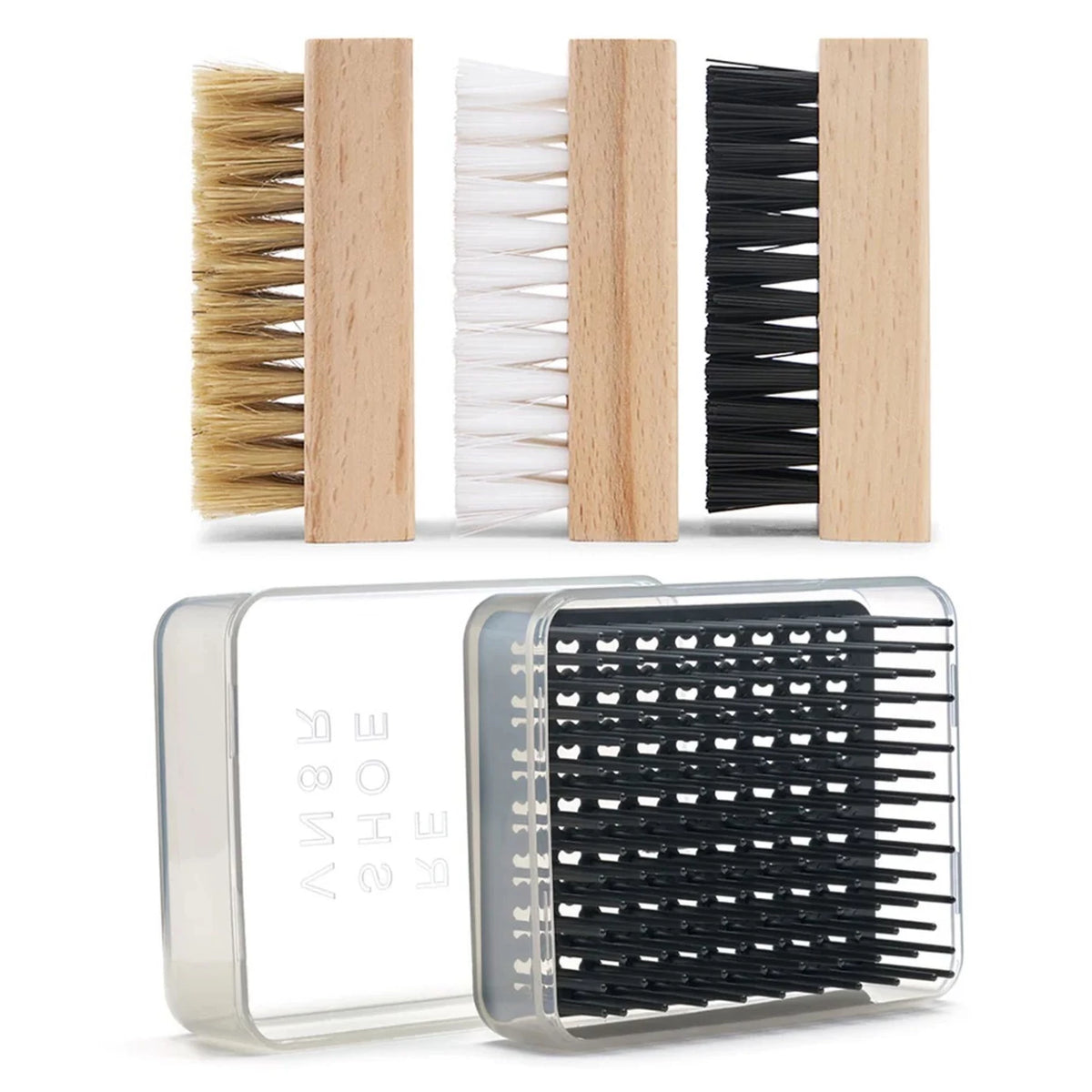 Kefe Reshoevn8r Shoe Care 3 Brush Set + Bowl Combo