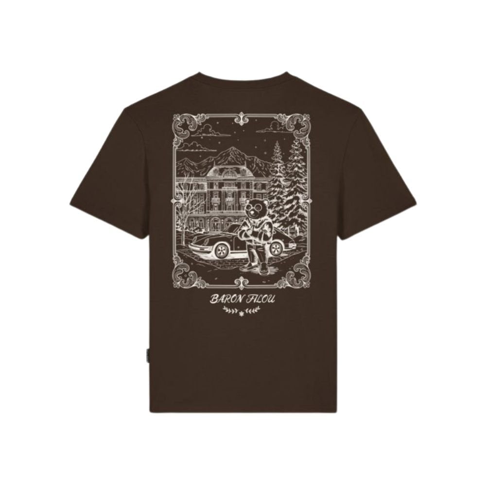BF Poster Lineart Backprint T-Shirt Filou 186 - Chocolate Brown