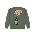 BF Oversized Backprint Pullover BOTTLE - Olive Green