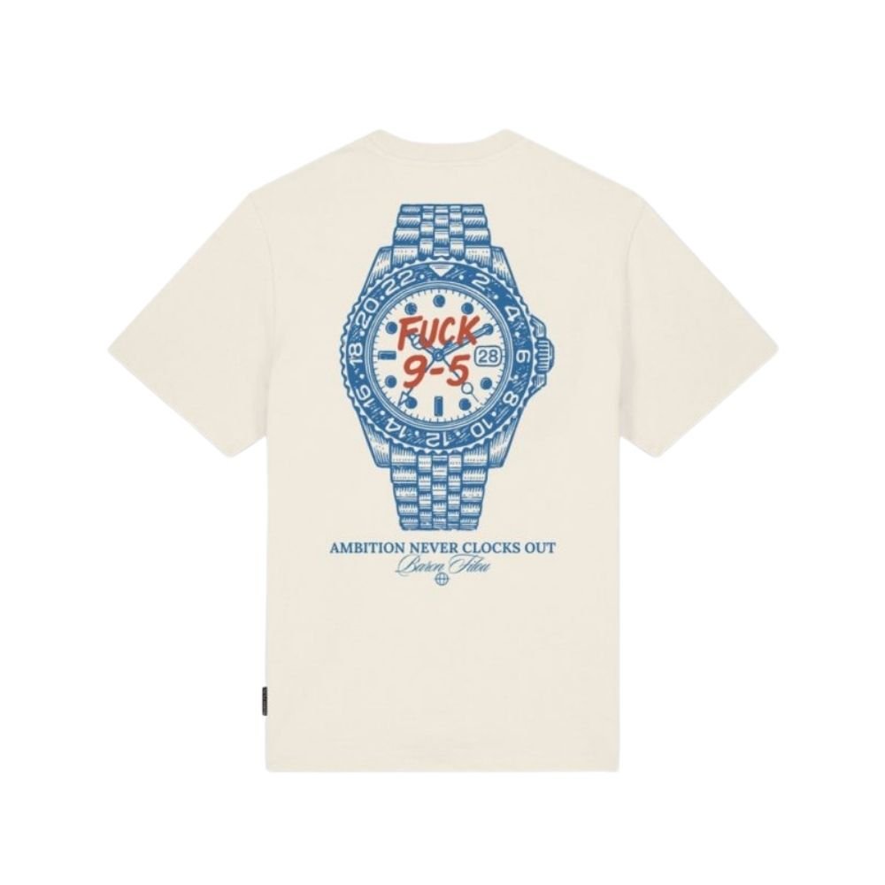 BF Oversized Backprint T-Shirt FUCK 9-5 - Off-White