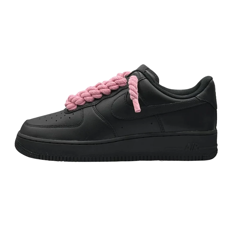 Nike Air force 1 Low '07 Black Pink Rope Lace