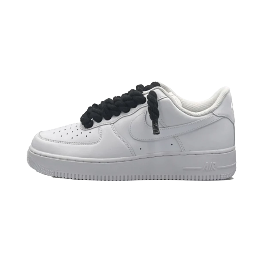 Nike Air Force 1 Low '07 White Black Rope Lace