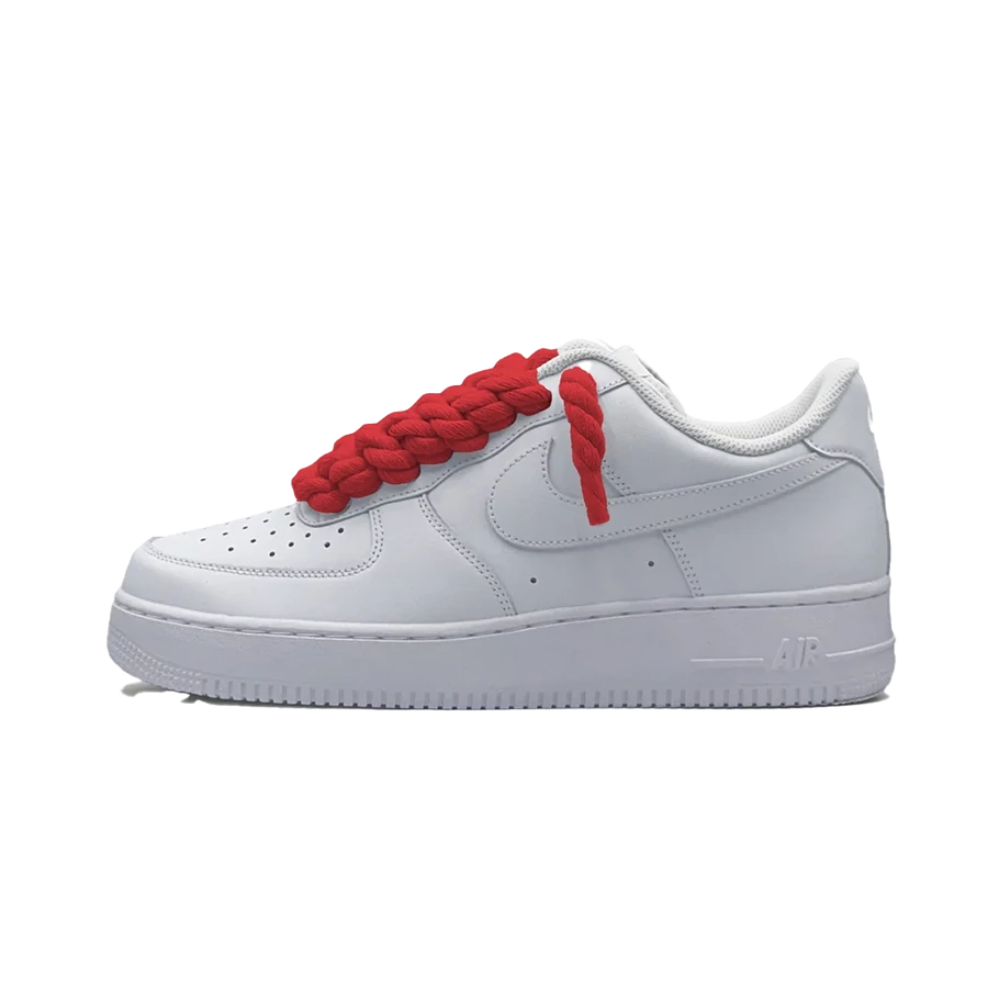 Nike Air Force 1 Low '07 White Red Rope Lace