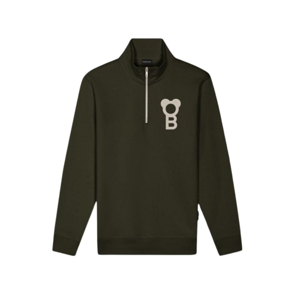 BF Signature Half-Zip Pullover - Olive Green