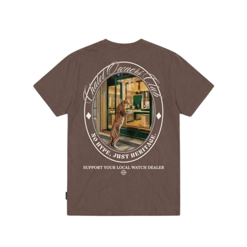 BF Oversized Backprint T-Shirt WATCH DEALER - Chocolate Brown