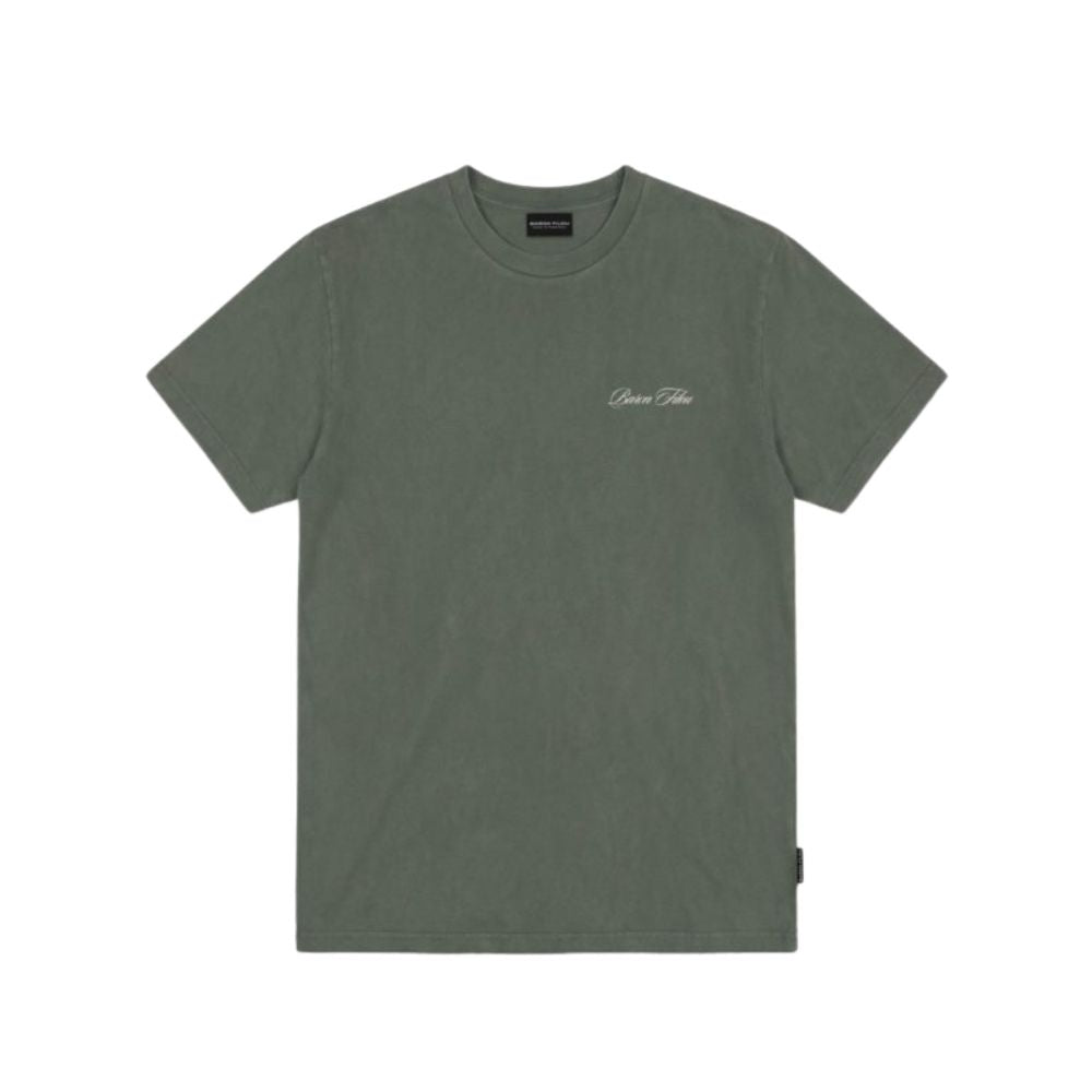 BF Oversized Backprint T-Shirt BOTTLES AND WATCHES - Olive Green