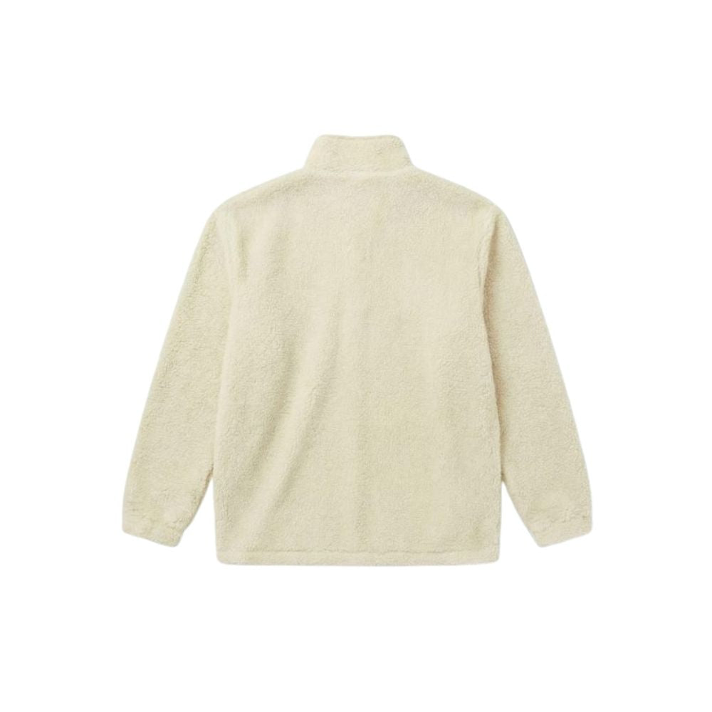 BF Signature Embroidered Half-Zip Fleece Pullover - Off-White