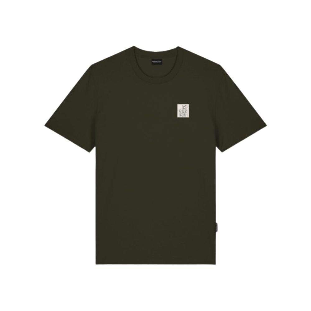 BF Backprint T-Shirt Filou 182 STAMP - Olive Green