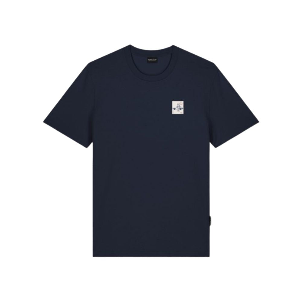 BF Backprint T-Shirt Filou 186 STAMP - Oxford Blue