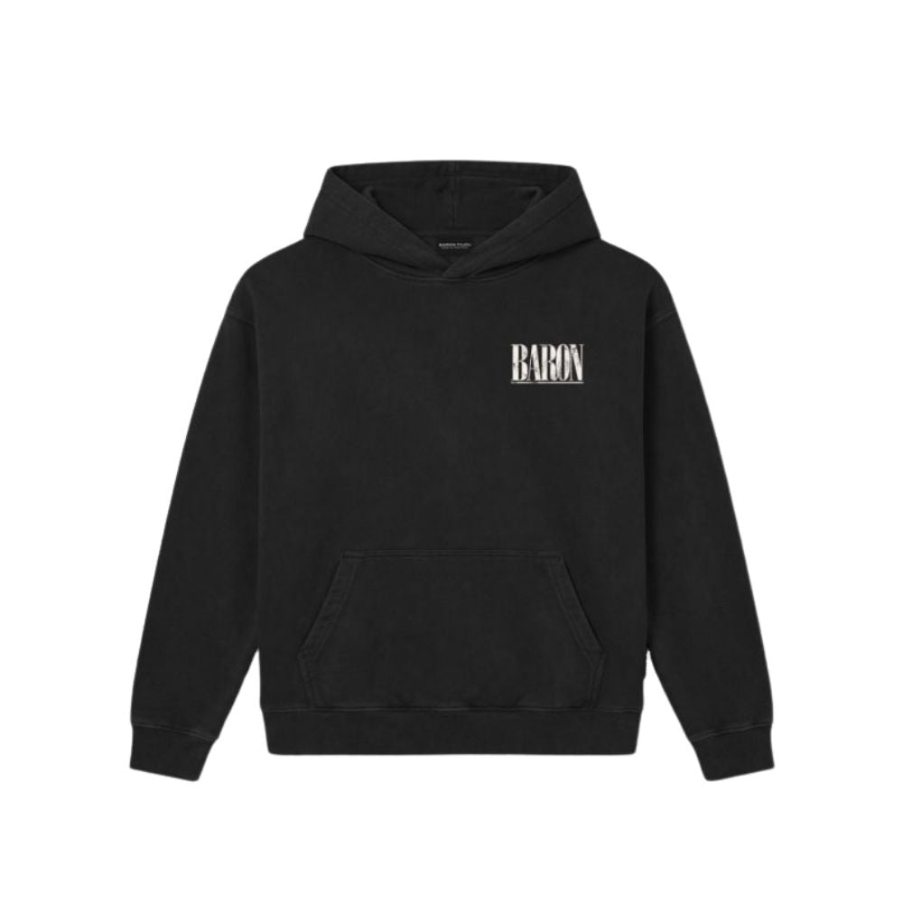 BF Oversized Backprint Hoodie ARAB MONEY, ITALIAN HORSEPOWER - Black