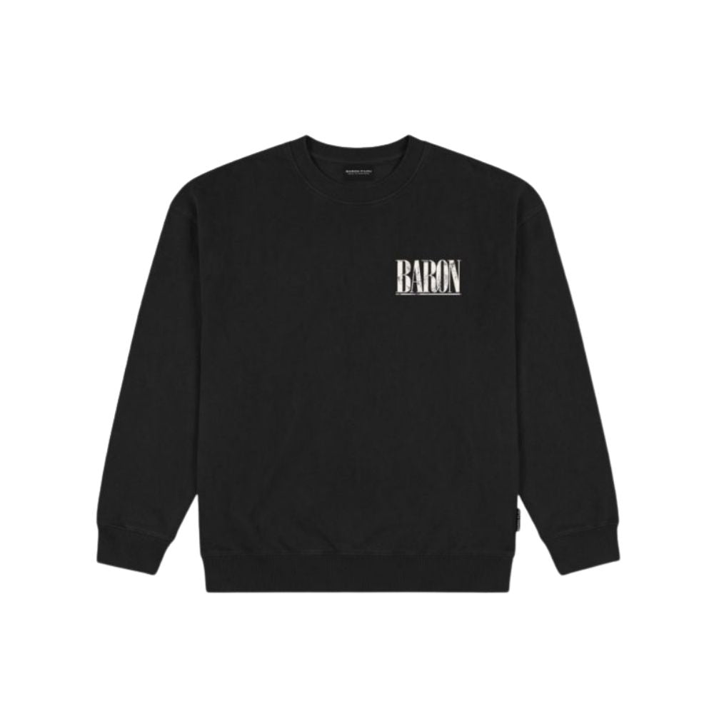 BF Oversized Backprint Pullover BARON IS BACK IN TOWN - Black