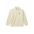 BF Signature Embroidered Half-Zip Fleece Pullover - Off-White