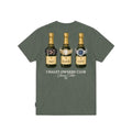 BF Oversized Backprint T-Shirt BOTTLES AND WATCHES - Olive Green