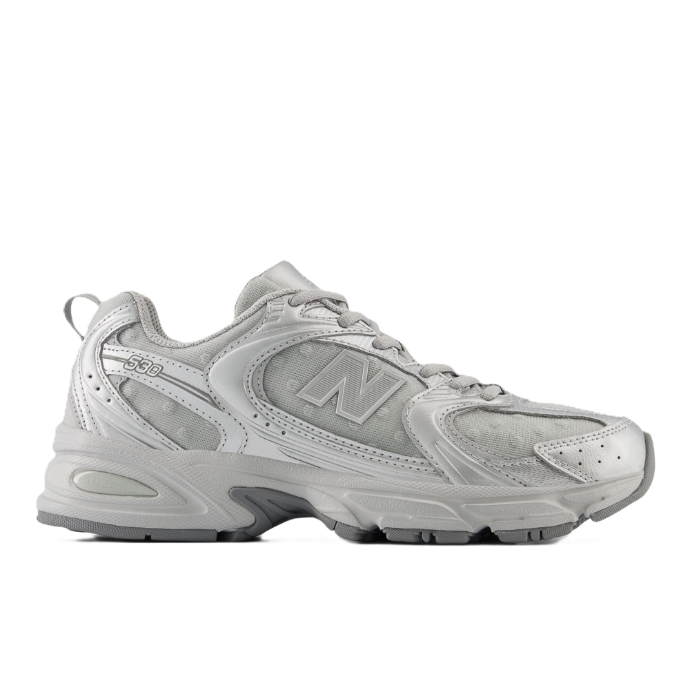 New Balance 530 Silver Metallic Raincloud Polka Dots