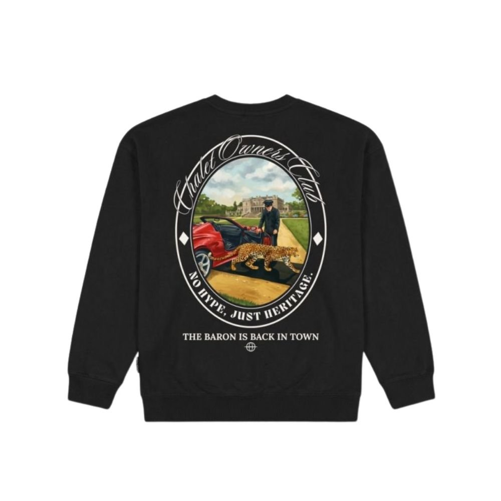 BF Oversized Backprint Pullover BARON IS BACK IN TOWN - Black